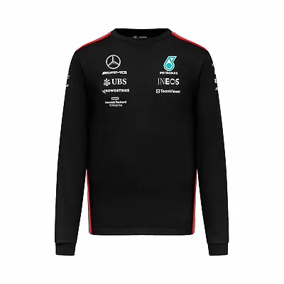 Mercedes AMG T Shirt Long Sleeve 2023 FREE F1 LANYARD Official Merchandise • £59