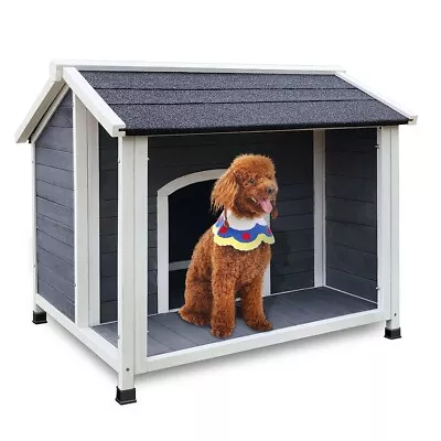 Wooden Dog House For Medium Dogs Waterproof & Windproof Fits Outdoor Use • $195.35
