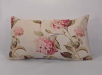 Handmade Bolster Cushion Cover In Laura Ashley Hydrangea Pink - Same On Back • £13.99