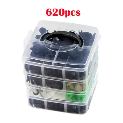 620X 24Kinds 4 Layers Plastic Auto Fasteners Car Bumper Fender Repair Parts Clip • $45.99