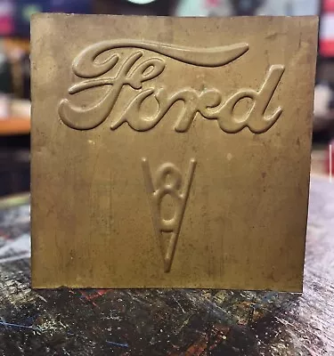 Vintage Sign Original! RARE Was Cut From Something But Super Cool!! BRASS. • $400