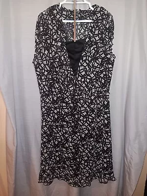 Voir Voir Womens Sleeveless Dress Size 20W Black N Gray • $13