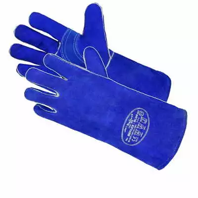 Welding Gloves Heat Resistant 14'' BBQ/Oven/MIG/TIG Welder Welder Gauntlets • £12.98