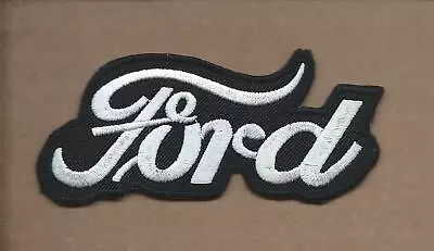 New 1 3/4 X 3 7/8 Inch Black Ford Script Iron On Patch Free Shipping P1 • $4.99