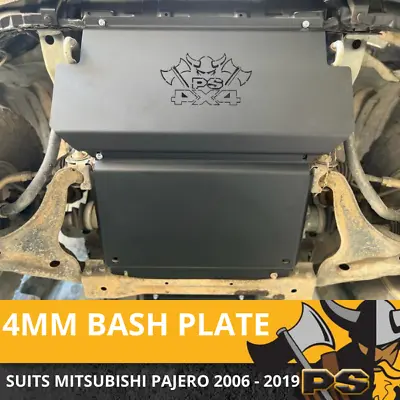 Bash Plate 4mm  Black To Suit Mitsubishi Pajero 2006 - 2021 NS NT NW NX • $199