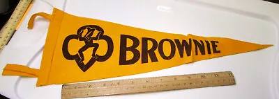 Vintage Brownie Scouts Felt Pennant 17 X 6.5 Inches Hard To Find Collectible • $19.99