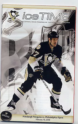 Pittsburgh Penguins Ice Time Programs 2008 Mellon Arena Crosby Malkin Excellent! • $8.99