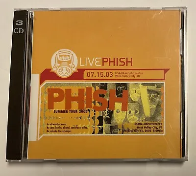 LIVE PHISH 07.15.03 West Valley City UT (3xCD 2003 Phish USA) • $29.99