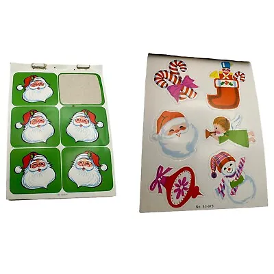 Dennison Christmas Book (47) Adhesive Sticker Seals Santa Snowman Angel Vintage • $14.99