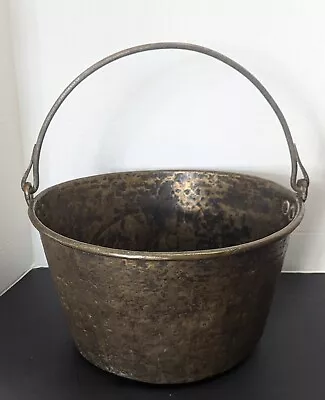 Antique Rustic Brass Cauldron • $65