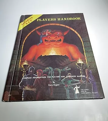 Advanced Dungeons And Dragons Players Handbook 1978 TSR AD&D #2010 • $278.99