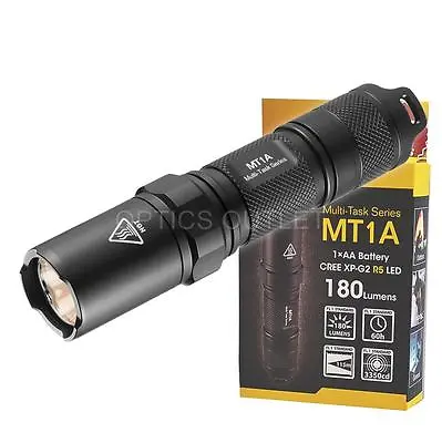 NiteCore MT1A 180 Lumen Compact Mini LED Flashlight W/ Clip - Uses 1x AA Battery • $32.95