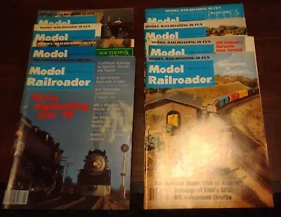 Lot Of 8 Vintage Model Railroader Magazines  Jan78-Aug78 EXC Cond. No Rips/tears • $4