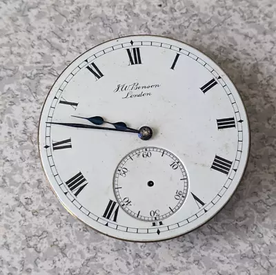Antique Pocket Watch Movement   - J. W Benson- The Field-  Spares Repairs  2 • £65
