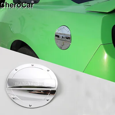 Car Filler Fuel Door Tank Gas Cap Cover Trim ABS For Ford Mustang 2010-14 Chrome • $17.49