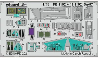 Eduard 1/48 Sukhoi Su-57 Detail Set For Zvezda Kits • $16.50