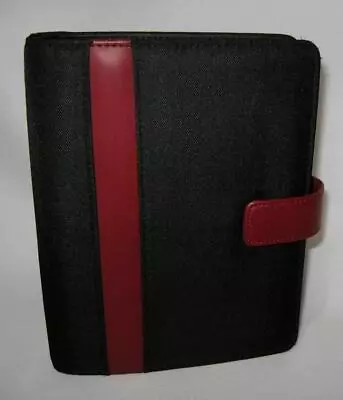 Franklin Covey 365 Planner COMPACT 1  Maroon Faux Leather BLACK Nylon 4.25x6.75  • $24.99