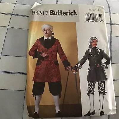 Butterick 4317 Mens Historical Revolution Costume Pattern Sz 42-48 • $3.75