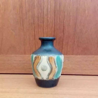Mid Century West German Fat Lava Vase East German Strehla • £6