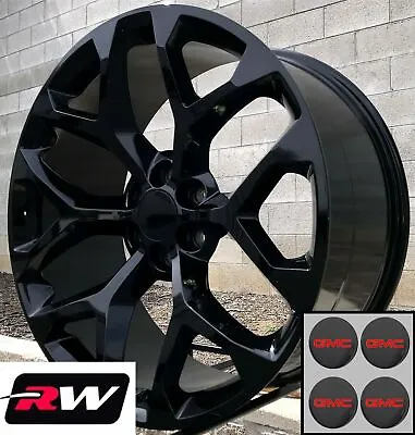 $1169 • Buy 20 Inch GMC Sierra 1500 OE Replica Snowflake Wheels Gloss Black Rims 20 X9 