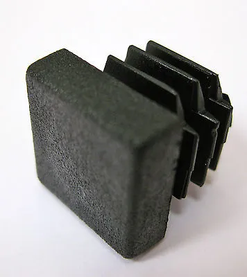 £1.85 • Buy Square Plastic Black Blanking End Caps Tube Pipe Inserts Plug Bung Box Section
