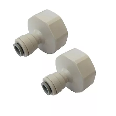 2 X 3/4  BSP To 1/4  Push-fit Adapter -  Washing Machine Garden Hose Tap Thread • £7.90