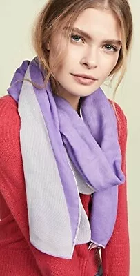 REBECCA MINKOFF Scarf NWT Wrap Cotton Diagonal Blocked Yarn Dyed • $49.99