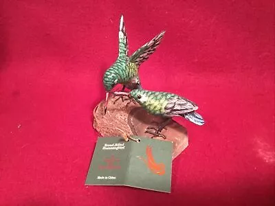 John J Madison Wildlife Woodcarvings Broad Billed Hummingbird Pair Hand Carved • $34.99