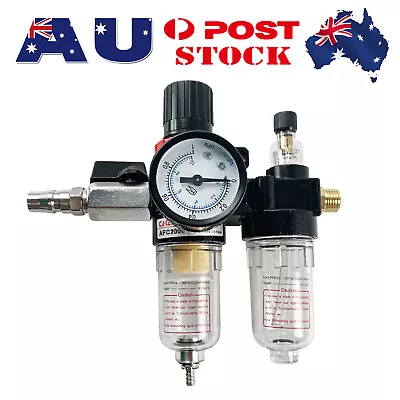 Air Compressor Filter Regulator Separator Moisture Water Trap Gauge AFC2000 AU B • $23.99