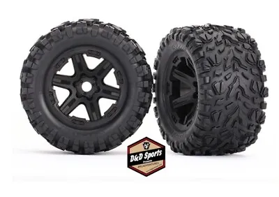 Traxxas 8672 Tires Wheels Assembled Glue Black Talon EXT 17mm E-Revo 2.0 • $39.95