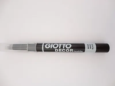 Black Textile Marker Pen 4mm - Giotto - Fabric Clothes T-Shirt - Permanent • £2.95