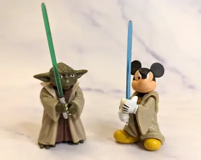 Disney Star Wars Star Tours Mickey Mouse Yoda Jedi Action Figures • $13.75