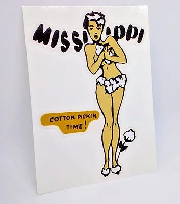 Mississippi Pinup Vintage Style Travel Decal Vinyl Sticker Luggage Label • $4.69