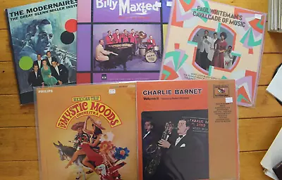 Big Band Jazz Lp 12  Record Lot Of 5 Charlie Barnet Modernaires Mystic Moods • $19