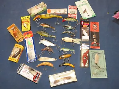 Vintage Fishing Lure Lot Crankbaits Walleye Bass Pikie Lures Some New Old Stock • $13.50
