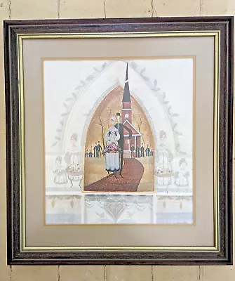 Rare P Buckley Moss Signed Print  The Wedding Ii  Framed 1983 #33/1000 • $224.99