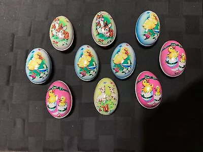 10  Vintage Murry-Allen Tin Lithograph Easter Eggs • $23.50