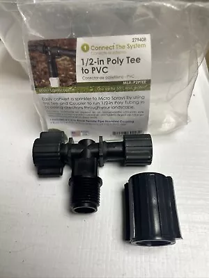 1/2  Poly Tee To PVC - Convert Sprinkler To Micro Sprayers - Mister Landscaper • $6.99