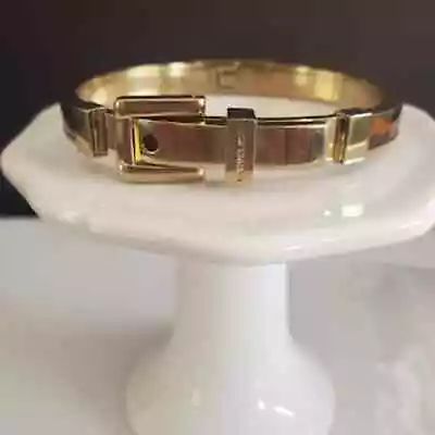 Michael Kors Gold Tone And Tortoise Shell Bangle With Buckle Closure • $32