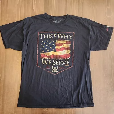 'This Is Why We Served' Veteran T Shirt 7.62 Design Mens Size XL Graphic Print T • $14.99