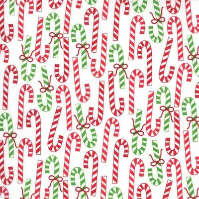 Merry And Bright By Me & My Sister For Moda - Winter White Canes  #22402-13 • $11.95