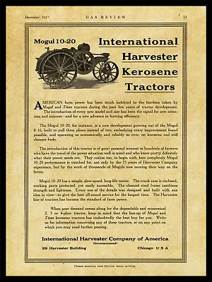 1917 IH Mogul 10-20 Tractors Chicago NEW Metal Sign - 24  X 30  STEEL - 7lbs. • $129.88