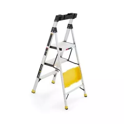 Gorilla Ladders Step Ladder + Project Bucket 4 .5 Ft. 250 Lbs. Capacity Aluminum • $89.65