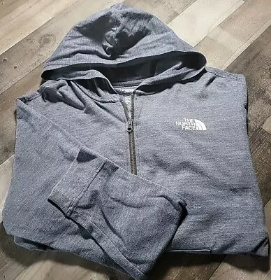 The North Face Never Stop Exploring Grey Full Zip Up Thin Hoodie Size XL • $24.99