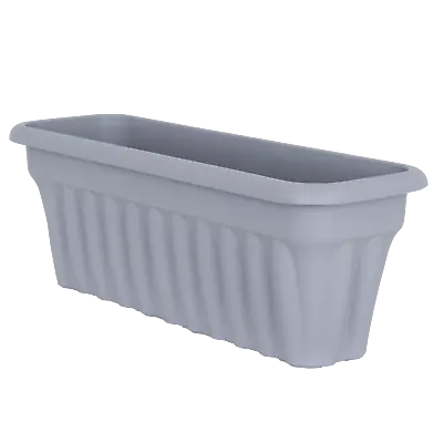 80cm Extra Large Grey Trough Plant Pot Garden Long Flower Herb Plastic Planter • £13.99