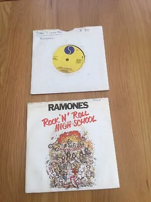 Ramones Vinyl Singles Rock ‘N’ Roll High School / Baby I Love You 1979 & 1980. P • £14