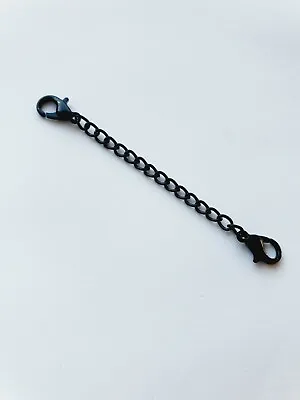 Black 1' - 34' Inch Clip On Chain Extender Extension Chain Necklace Bracelet UK • £3.75