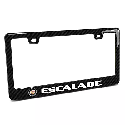 Cadillac Escalade 3D Real 3K Carbon Fiber Finish ABS Plastic License Plate Frame • $44.99