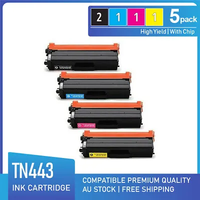 5 Pack Toner Fit For Brother TN443 MFC-L8690CDW/L8900CDW HL-L8260CDW/L8360CDW • $96