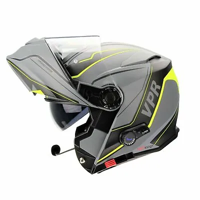 Viper Rs-v171 Blinc Bluetooth Flip Front Modular Motorcycle Helmet Zone Yellow • $261.23